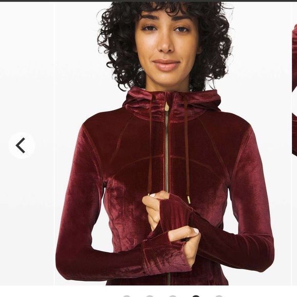 Lululemon Garnet Velvet Cinch Hoodie Jacket, Like New, size 8 - Picture 3 of 11